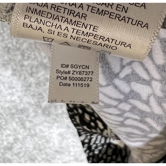 DKNY Brushed Jersey Pull On Pants Womens Size Small Stretch Black White Pockets - Picture 5 of 13